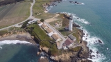 Aerial view of a lighthouse